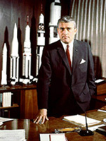 Werner von Braun at his Desk
