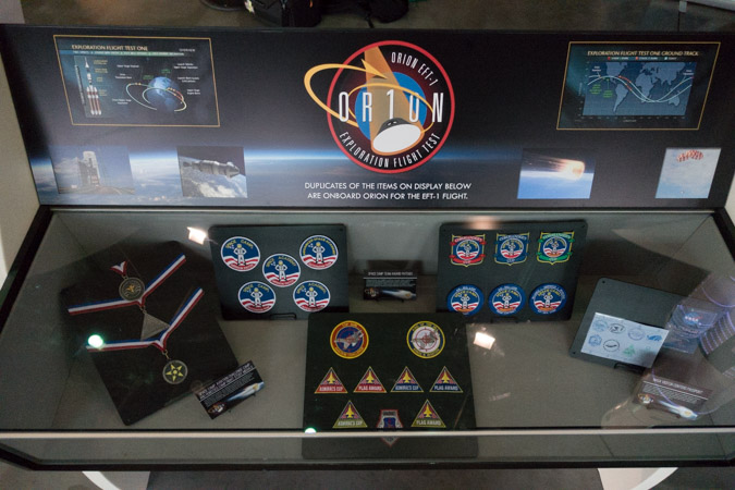 Space Camp Stuff Flies on Orion - Display Case