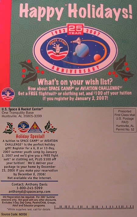 2006 Holiday Discount Postcard