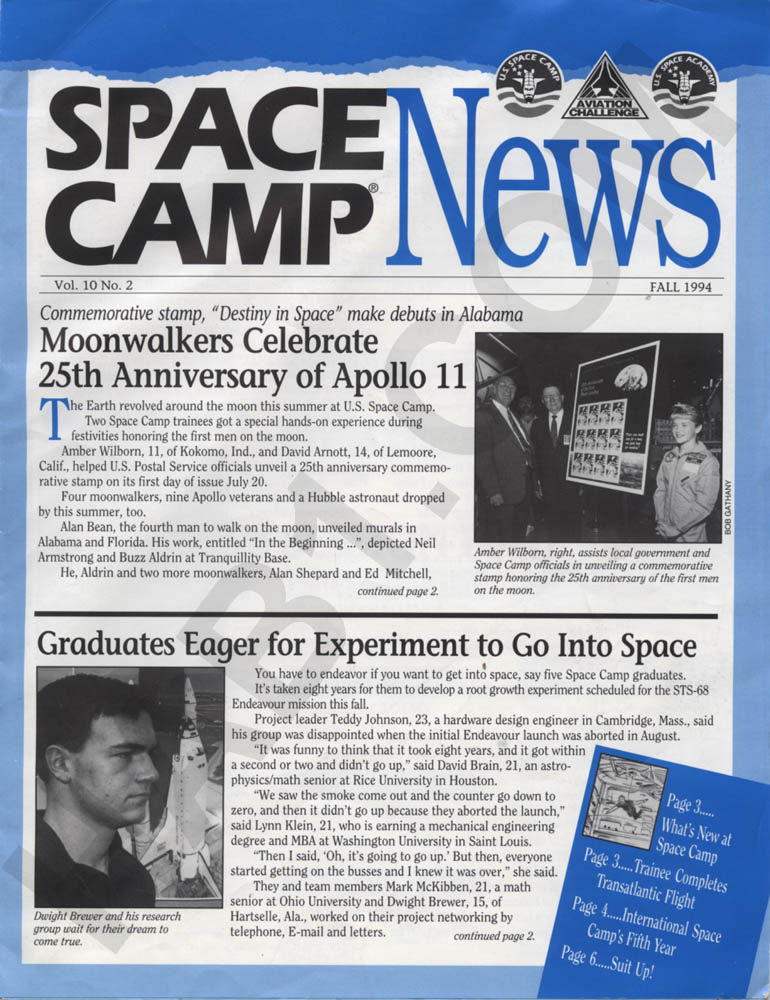 Space Camp News - Fall 1994 - Page 1