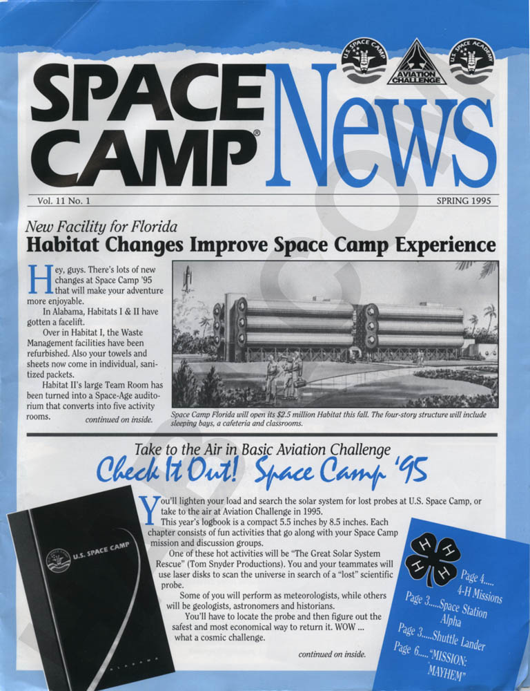 Space Camp News - Spring 1995 - Page 1