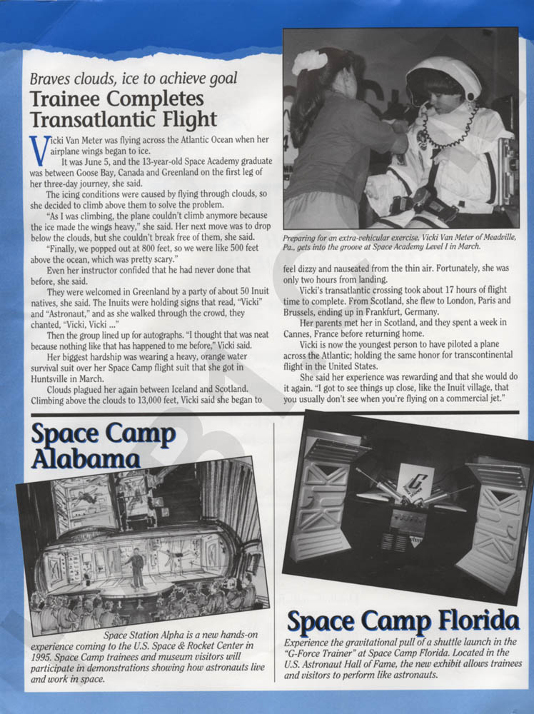 Space Camp News - Fall 1994 - Page 3