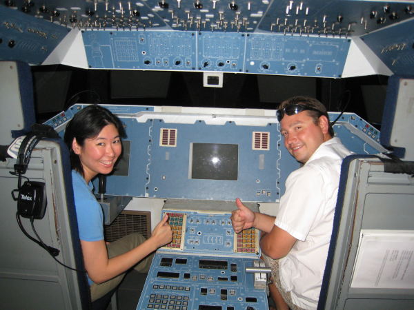 Tony and Nathalie on Enterprise Flight Deck