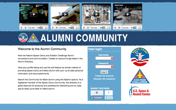 Alumni Community Landing Page - On Launch Day