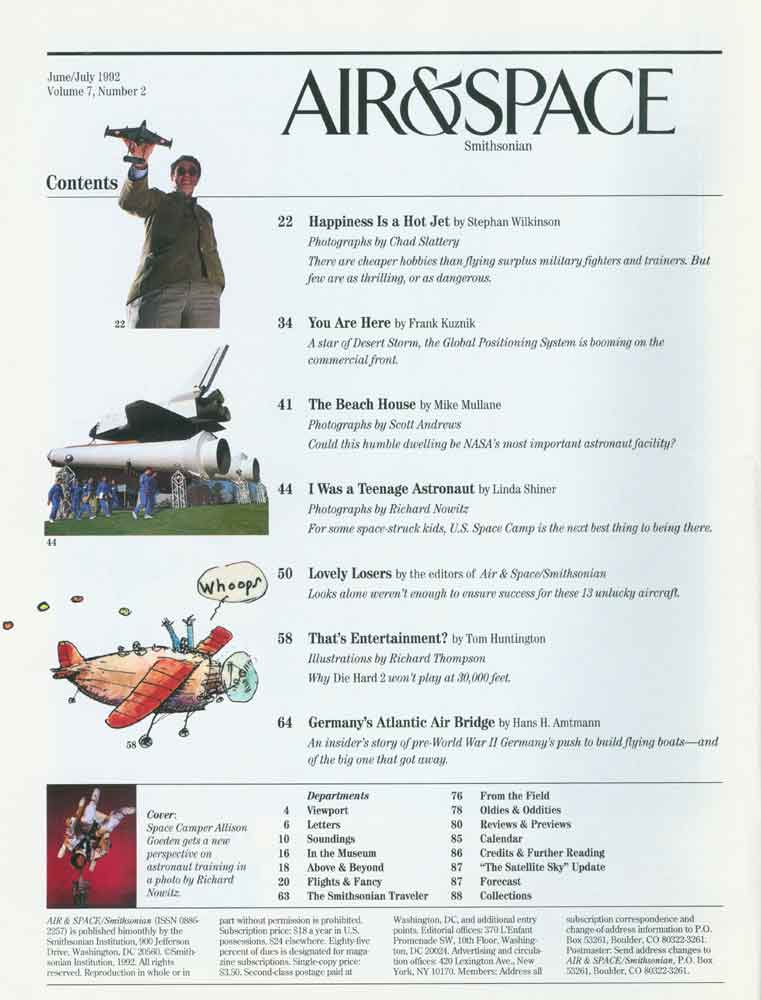 Air & Space Magazine - June-July 1992 - Table of Contents