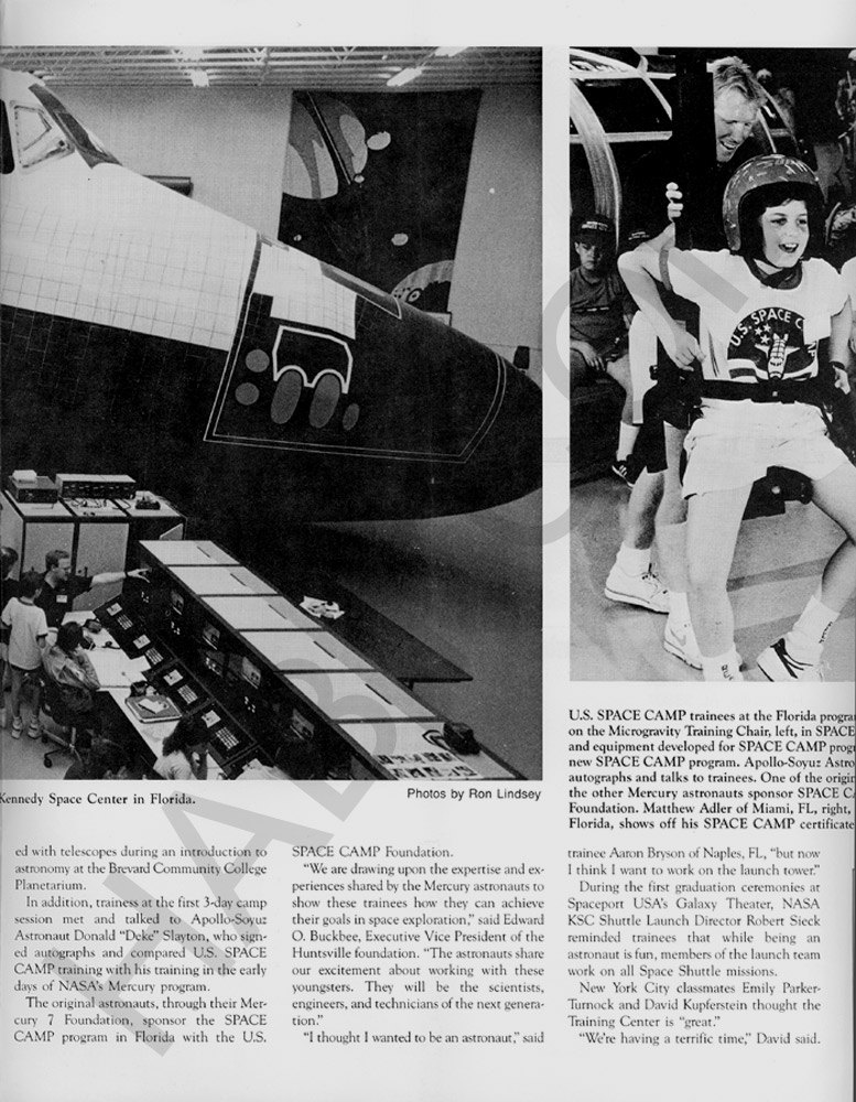 Space Camp News - Spring 1988 - Page 3