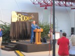 Astronaut Barry Wilmore on Stage at the "Shuttle 'Rocketed' Our World" Event.