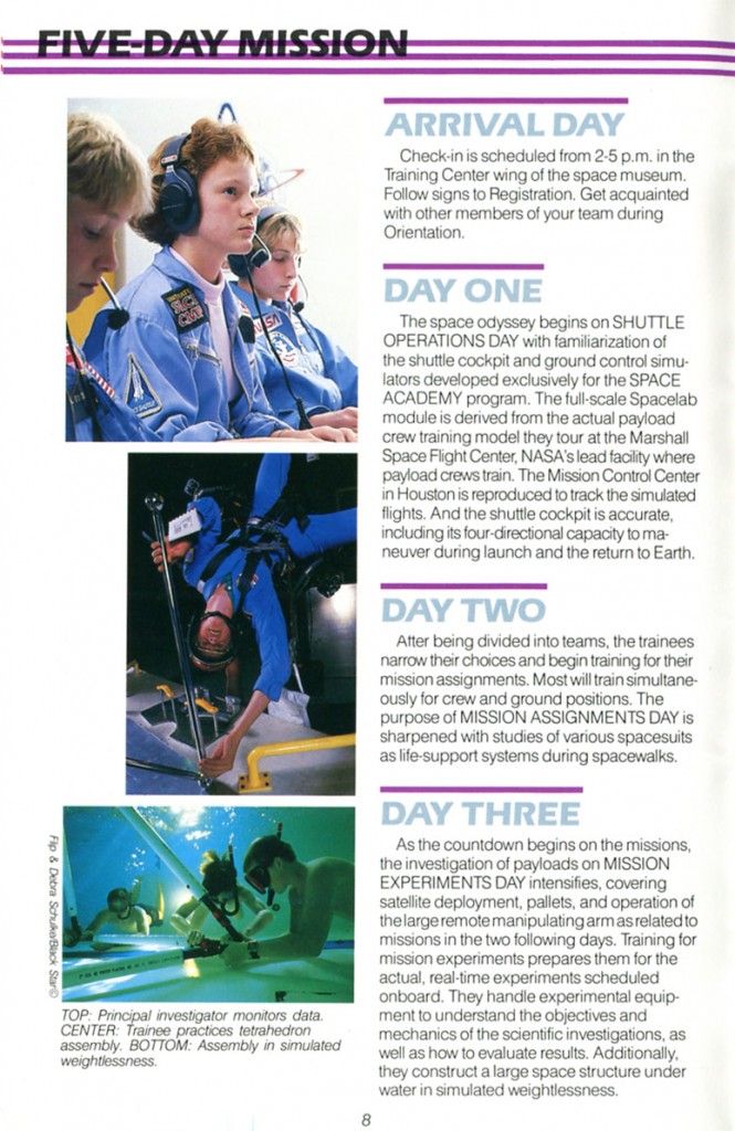 1988 Space Camp Brochure - Page 8